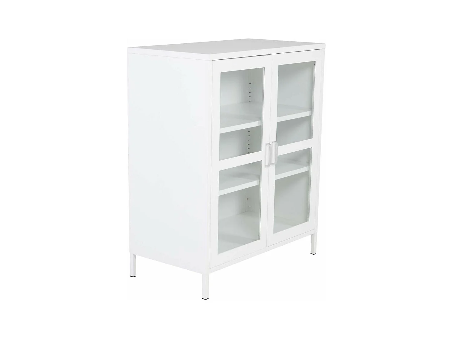 Vitrine 2 Portes "Acero" 97cm Blanc