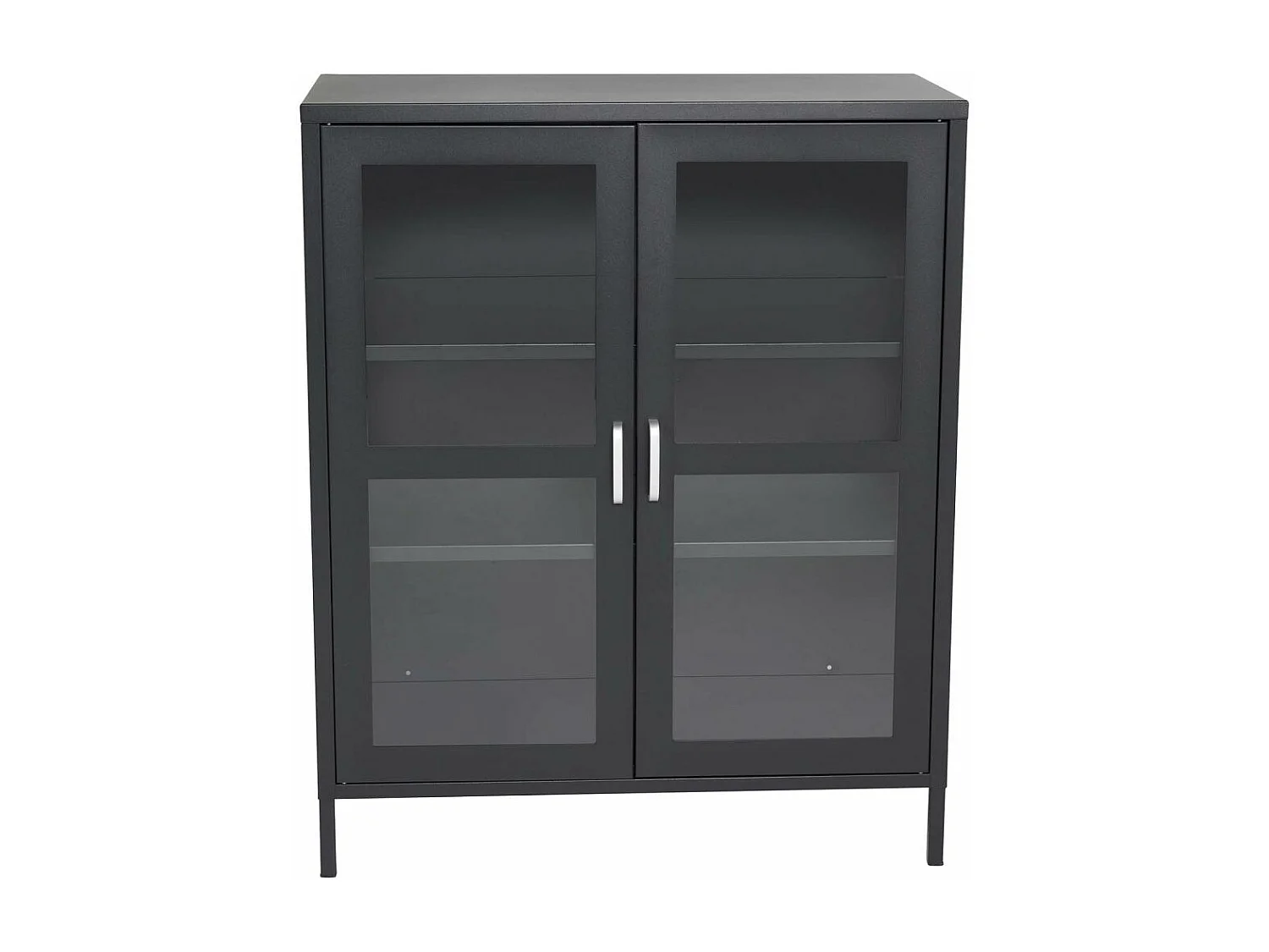 Vitrine 2 Portes "Acero" 97cm Noir