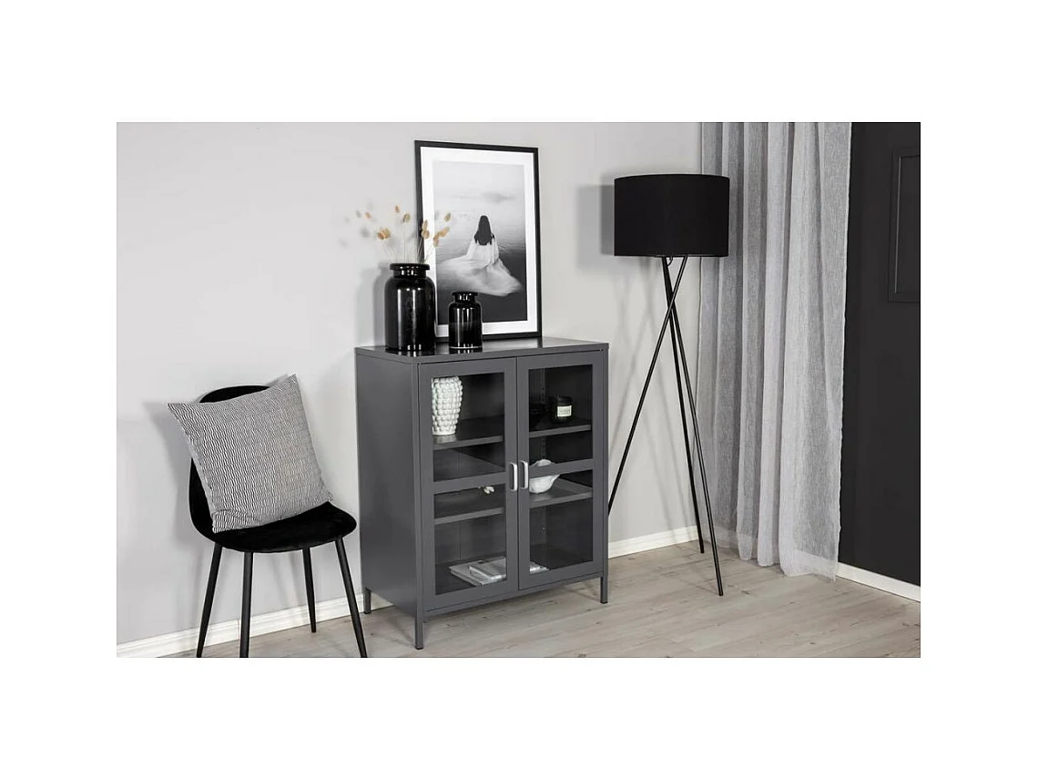 2-türiges Sideboard aus Stahl Acero