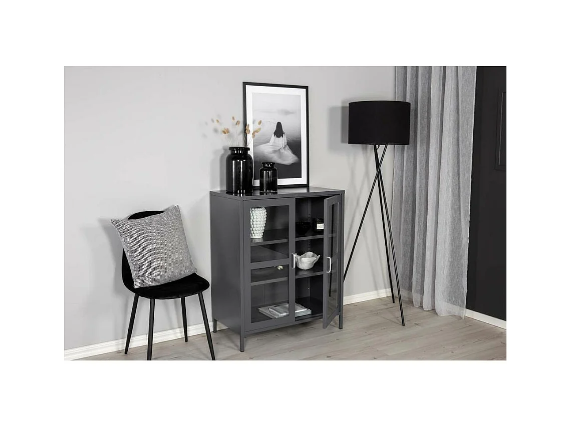 2-türiges Sideboard aus Stahl Acero