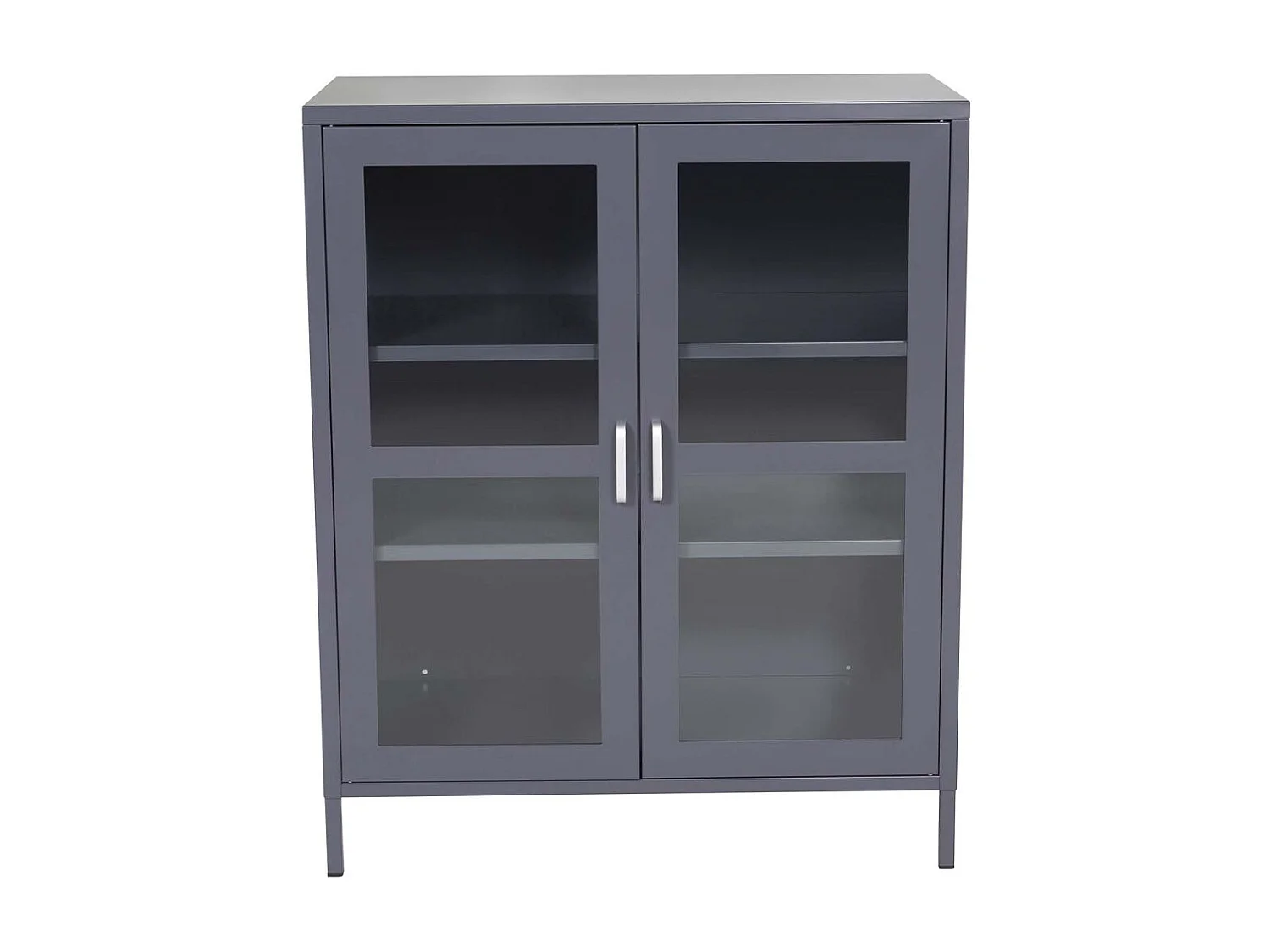 Acero dressoir 2 deuren, 3 planken, lichtgrijs.