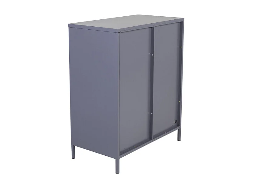 Vitrine 2 Portes "Acero" 97cm Gris Clair