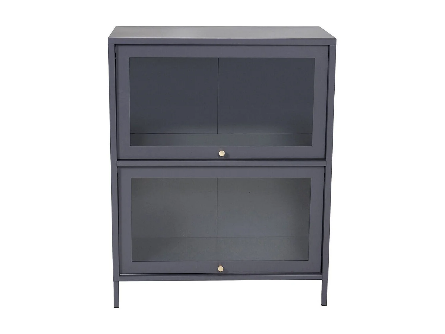 Vitrine 2 Portes "Bakal" 100cm Gris Clair