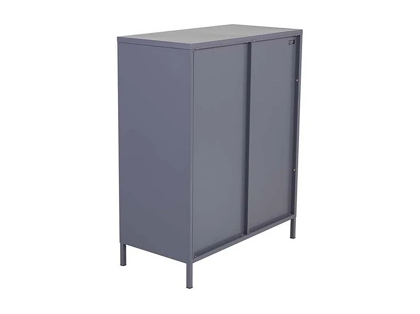 Vitrine 2 Portes "Bakal" 100cm Gris Clair