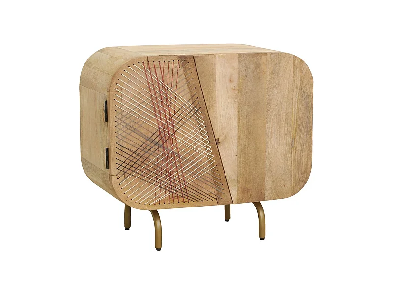 Buffet en manguier STRING ART 2 portes