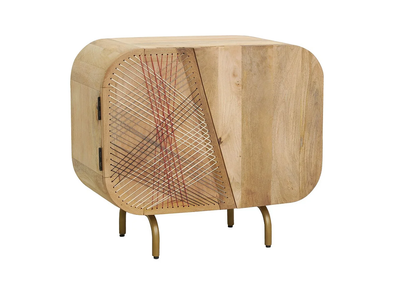 Buffet en manguier STRING ART 2 portes