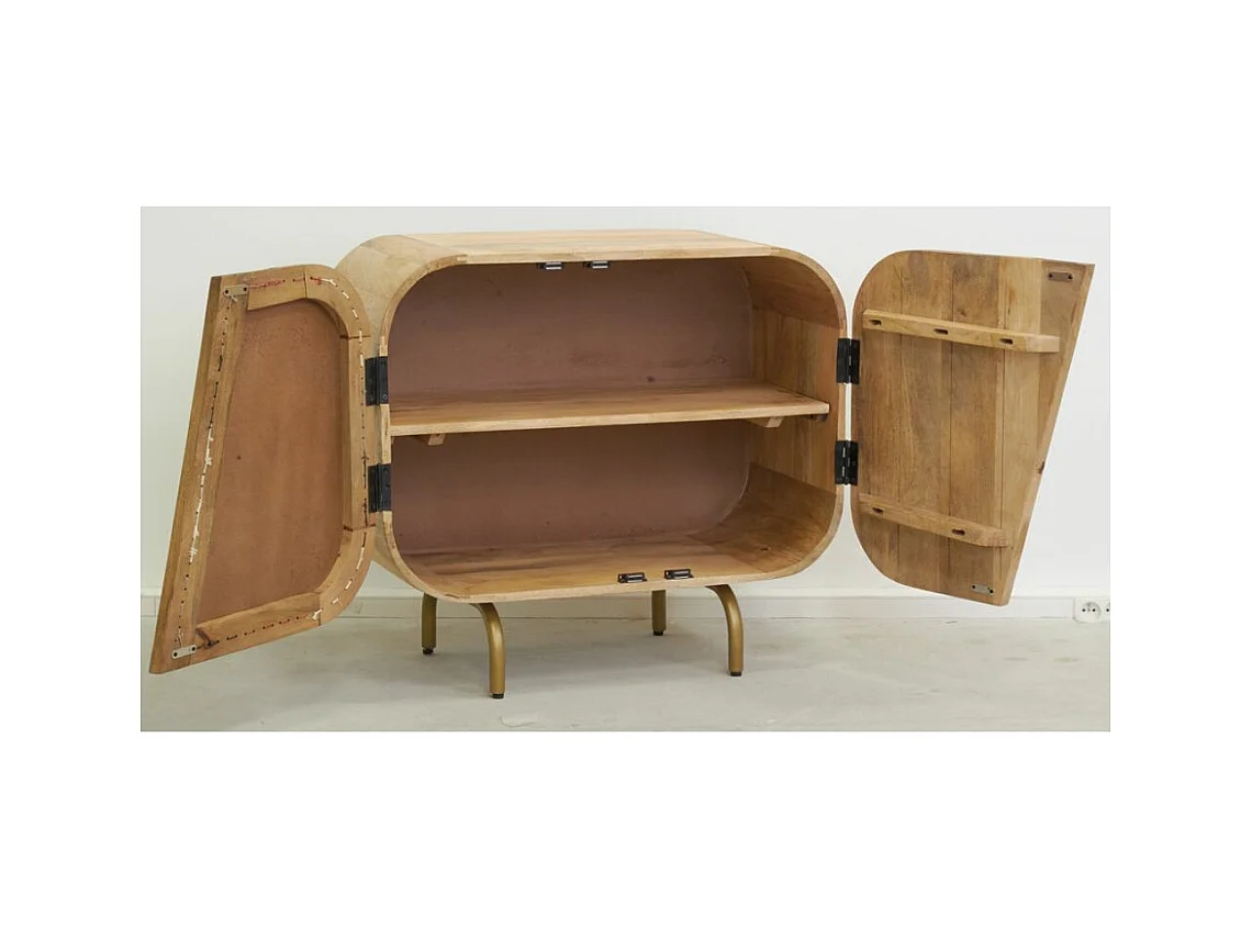 Buffet en manguier STRING ART 2 portes