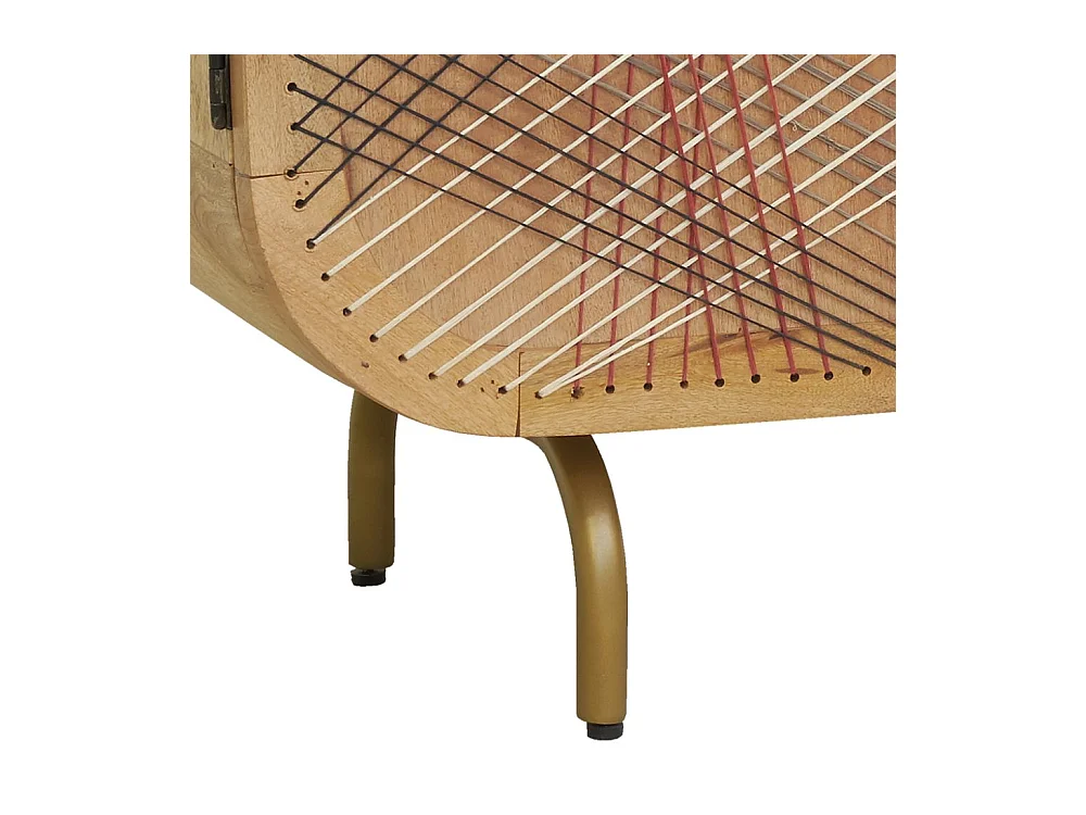 Buffet en manguier STRING ART 2 portes