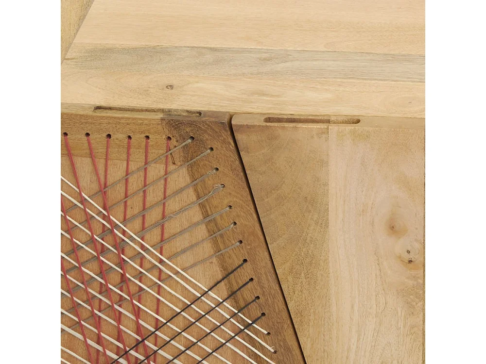 Buffet en manguier STRING ART 2 portes