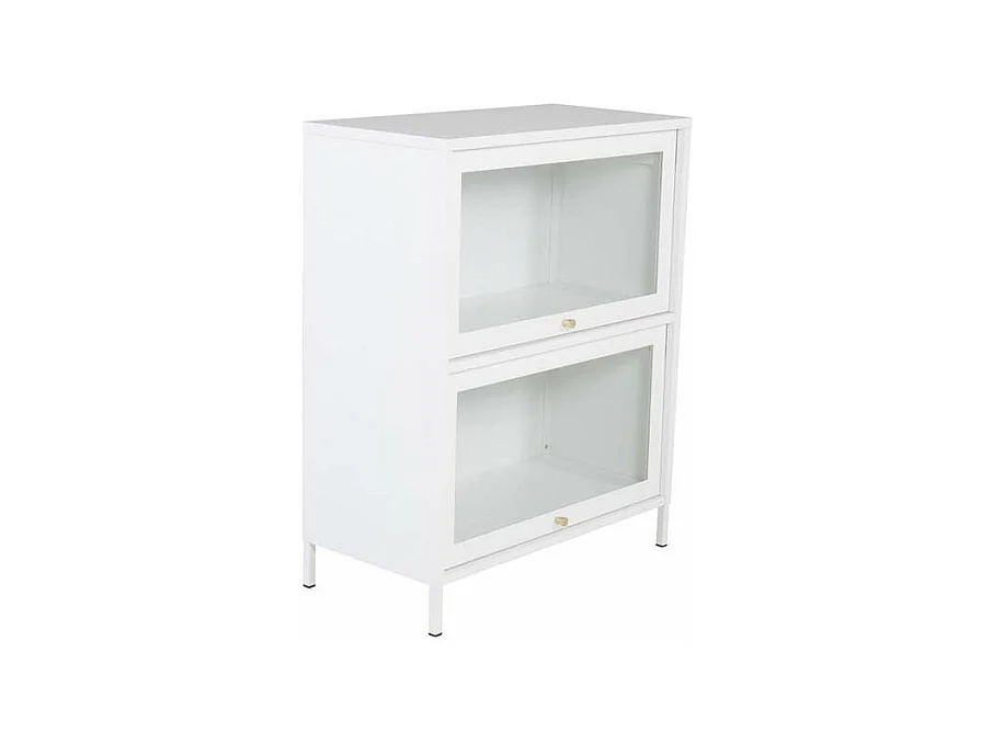 Vitrine 2 Portes "Bakal" 100cm Blanc