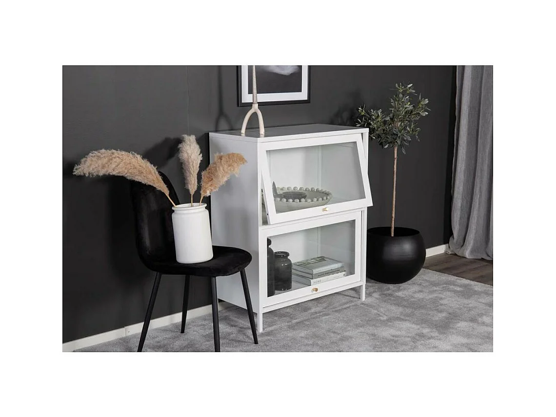 Vitrine 2 Portes "Bakal" 100cm Blanc