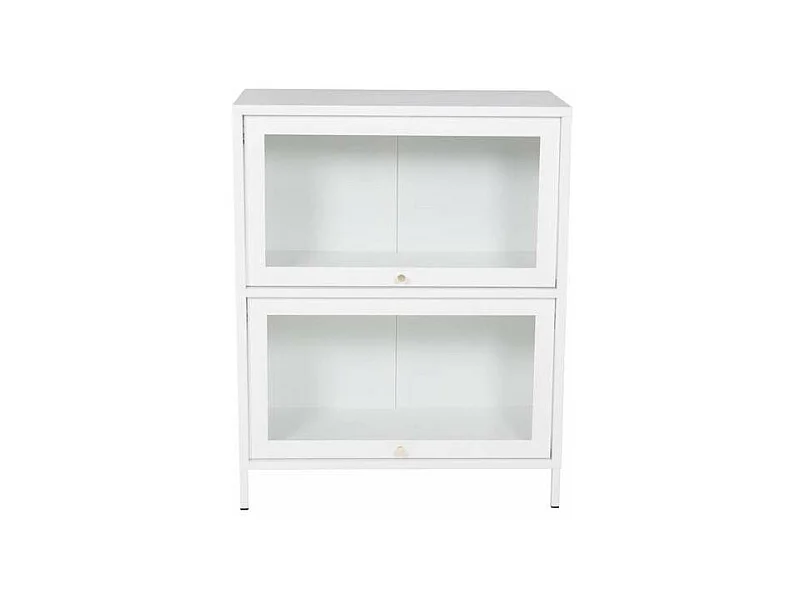 Vitrine 2 Portes "Bakal" 100cm Blanc