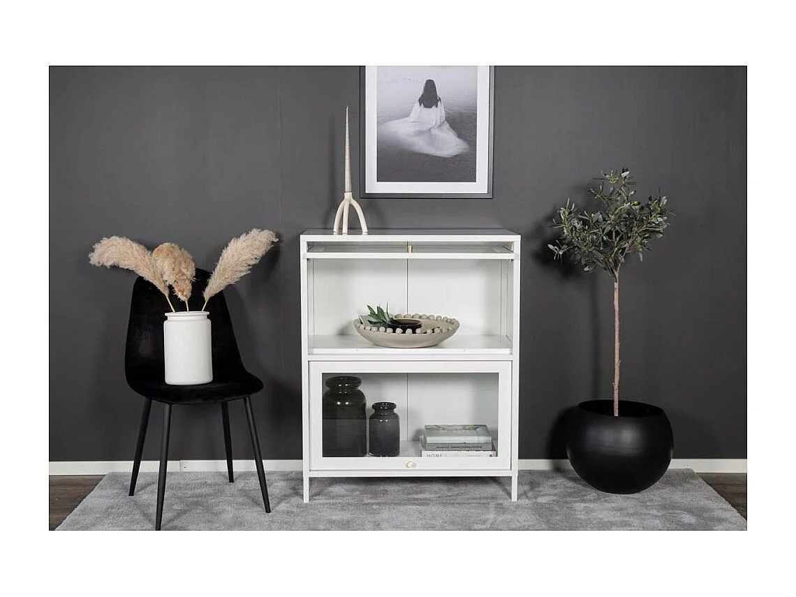 Vitrine 2 Portes "Bakal" 100cm Blanc