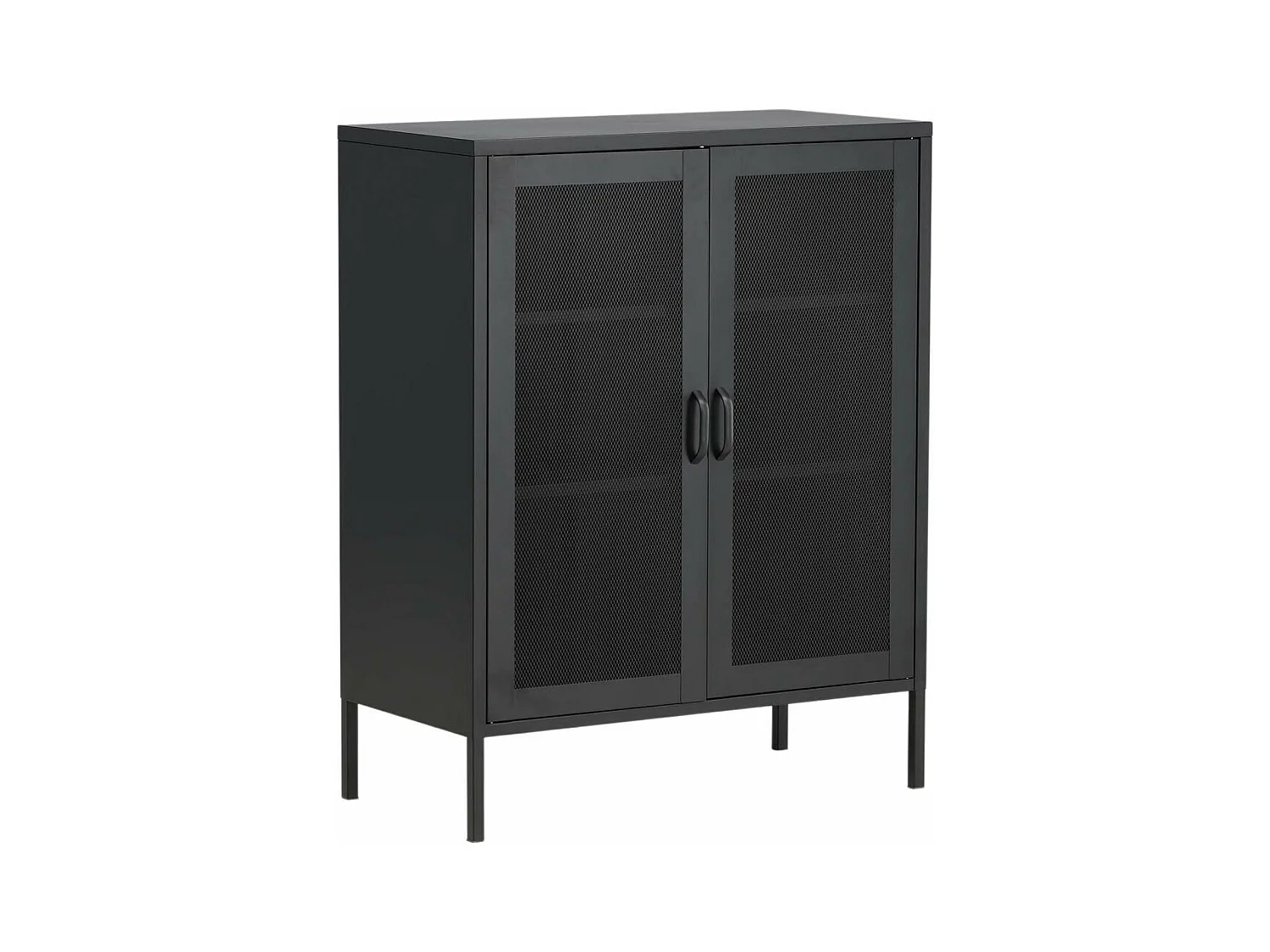 Buffet 2 Portes en Métal "Misha" 101cm Noir