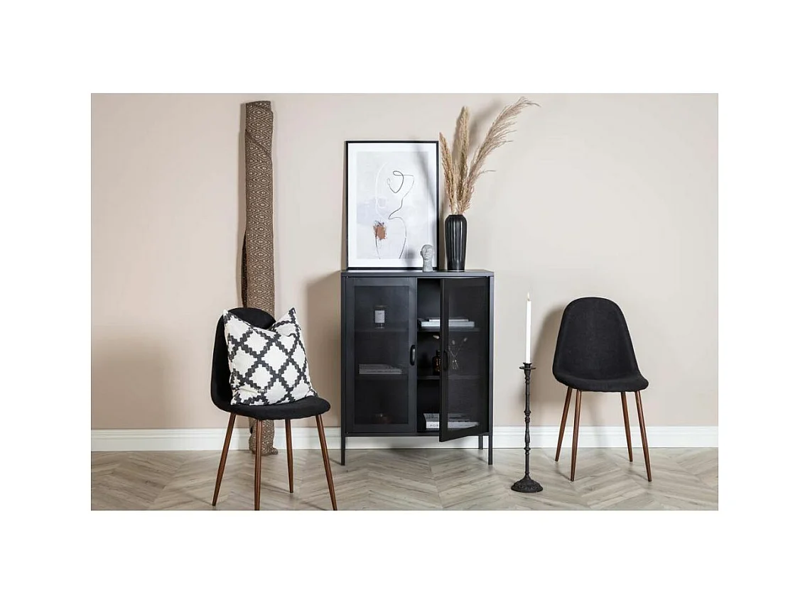 Buffet 2 Portes en Métal "Misha" 101cm Noir