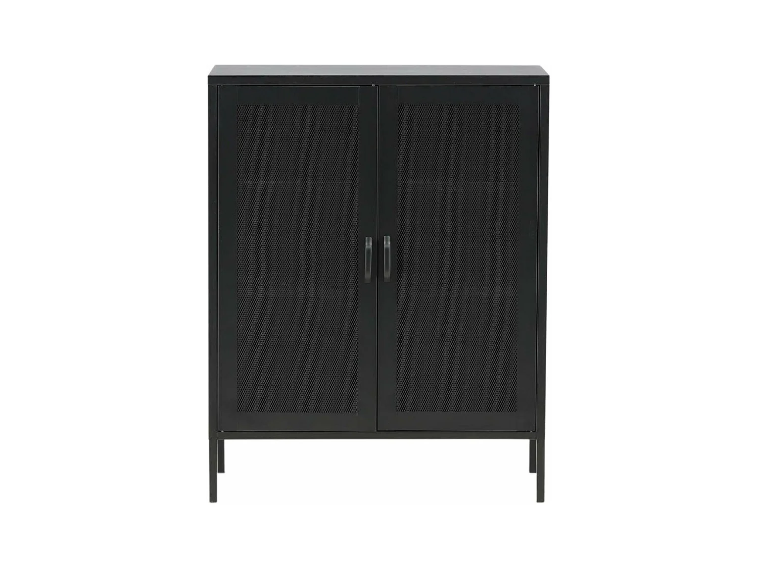 Buffet 2 Portes en Métal "Misha" 101cm Noir