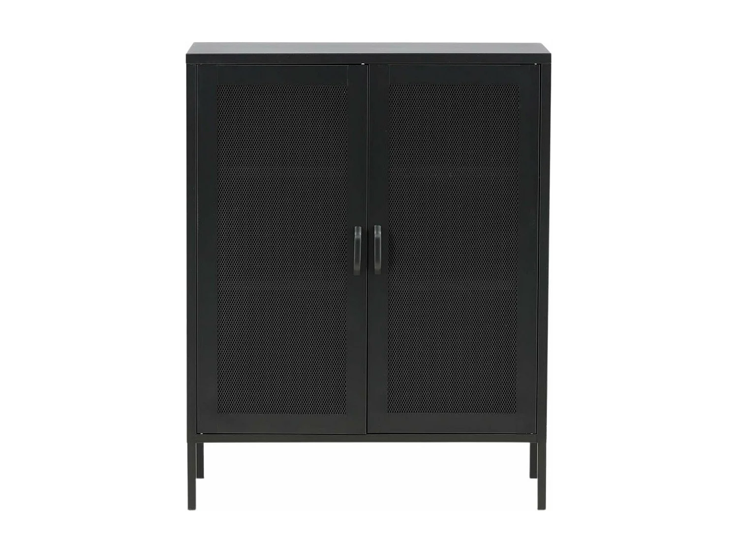 Buffet 2 Portes en Métal "Misha" 101cm Noir