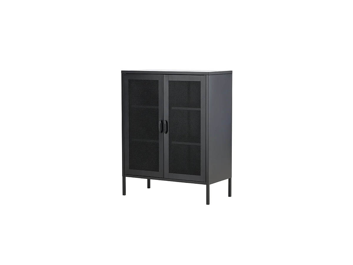 Buffet 2 Portes en Métal "Misha" 101cm Noir