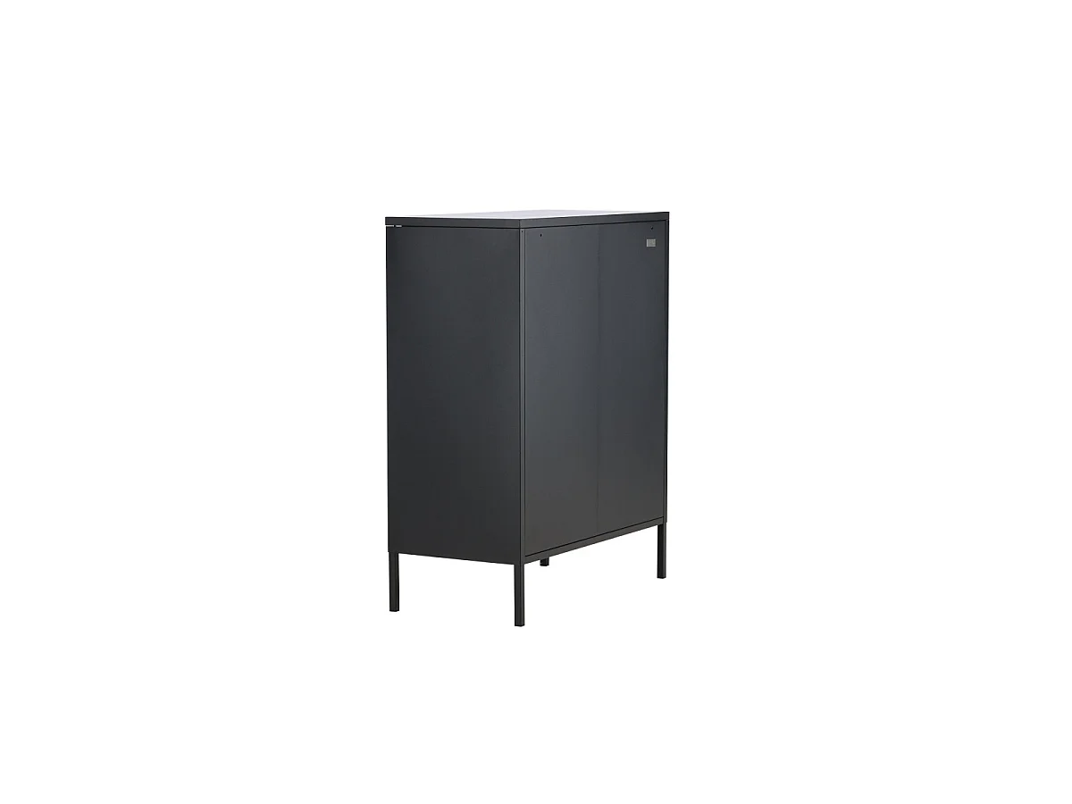 Buffet 2 Portes en Métal "Misha" 101cm Noir