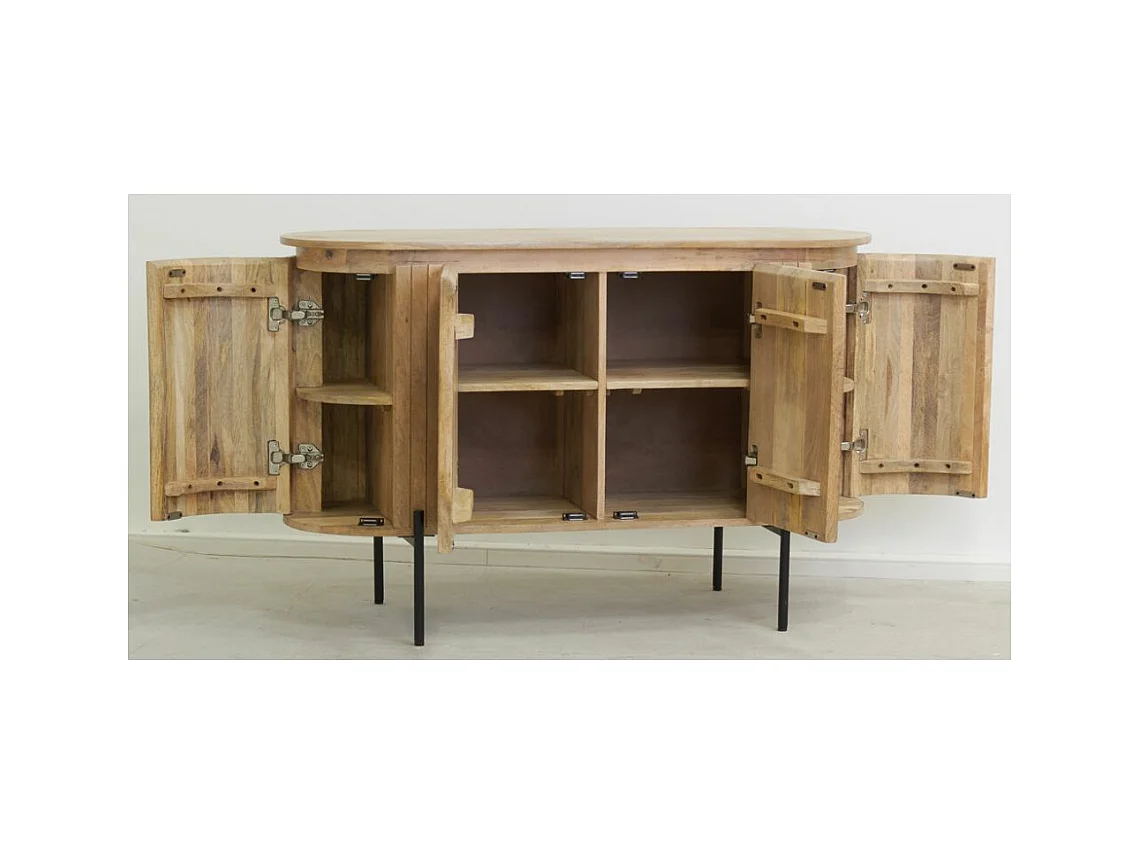 Buffet en bois de manguier lamé