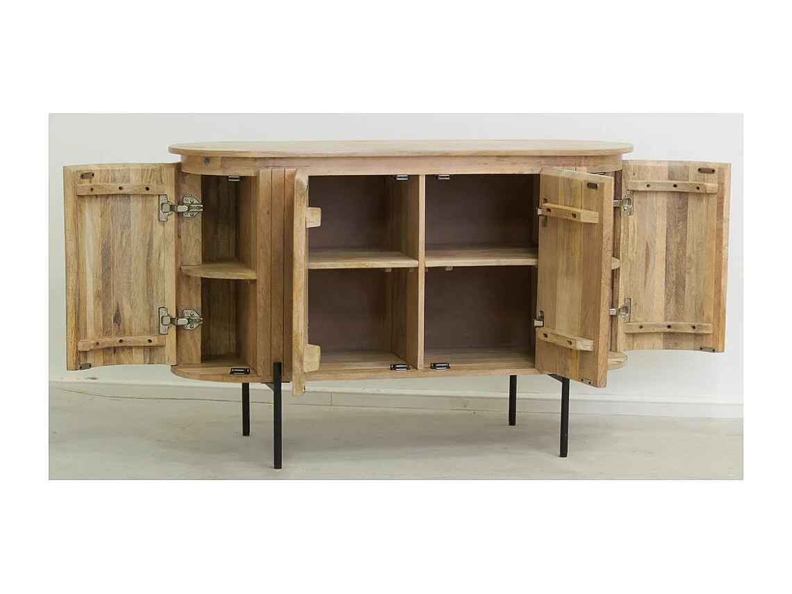 Buffet en bois de manguier lamé