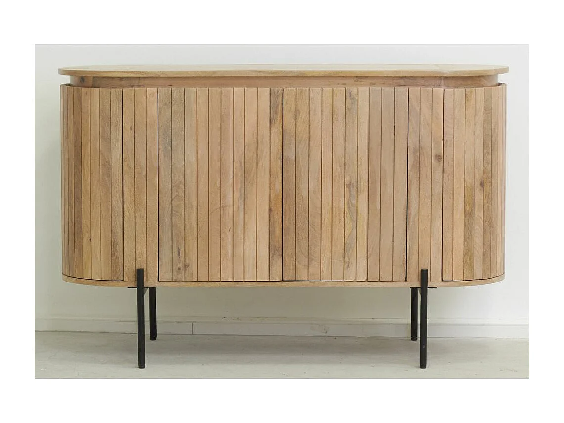 Buffet en bois de manguier lamé