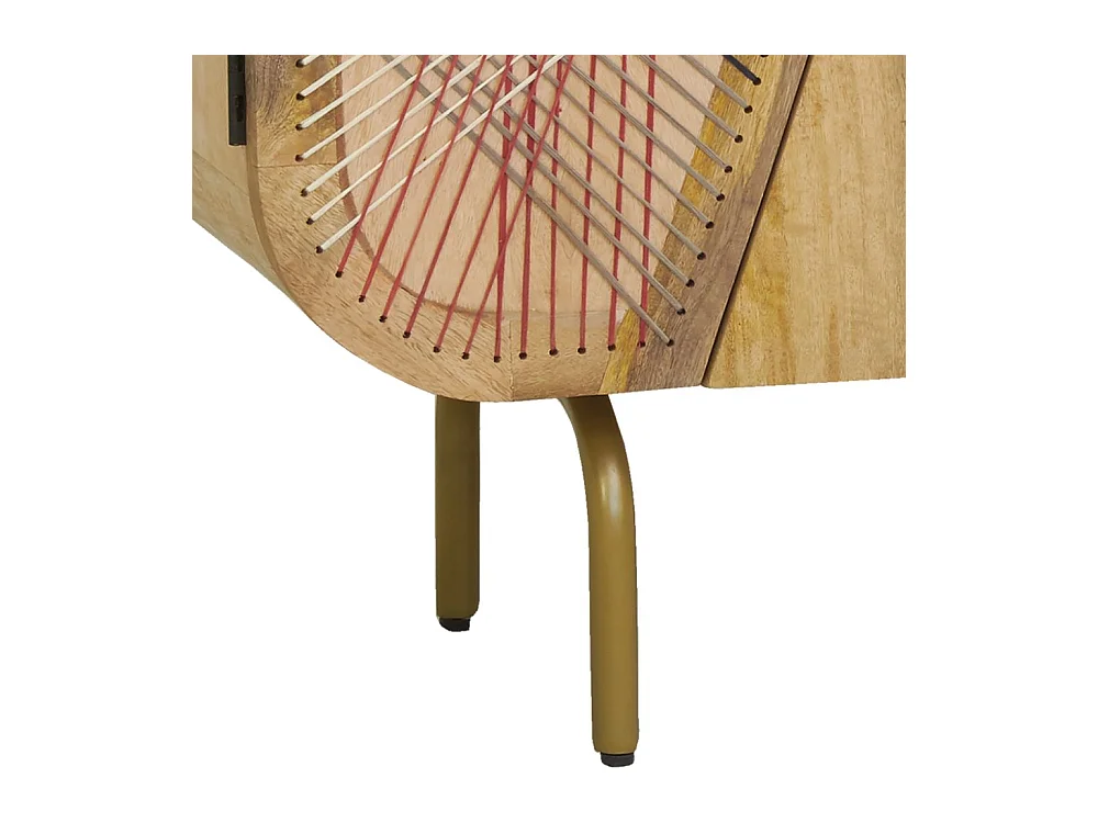 Buffet en manguier STRING ART 4 portes