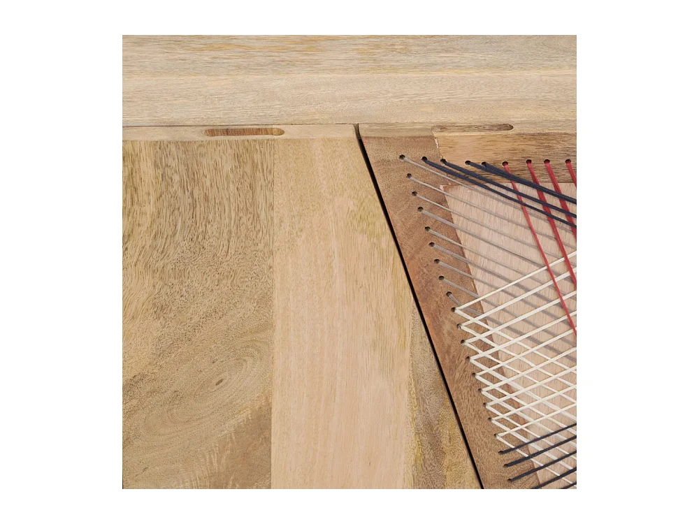 Buffet en manguier STRING ART 4 portes