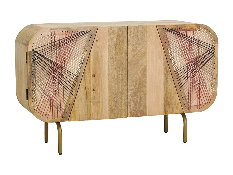 Buffet en manguier Sring Art 4 portes