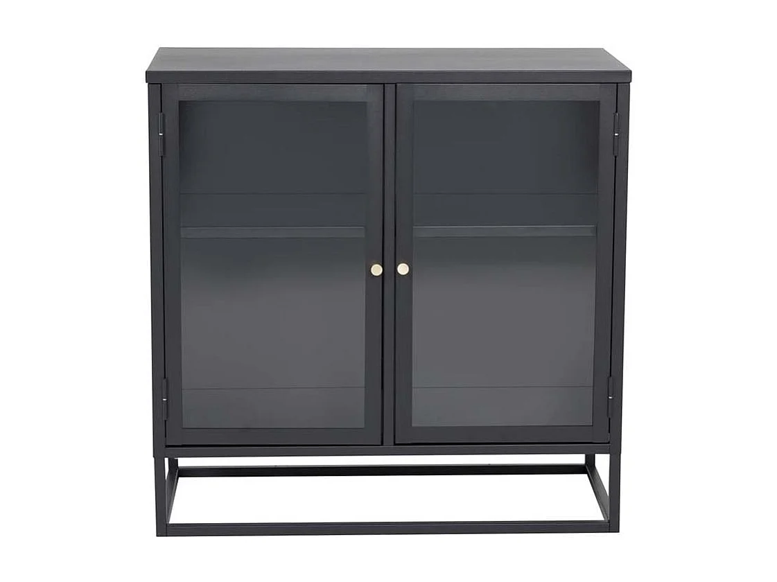 Vitrine 2 Portes "Bakal" 85cm Noir