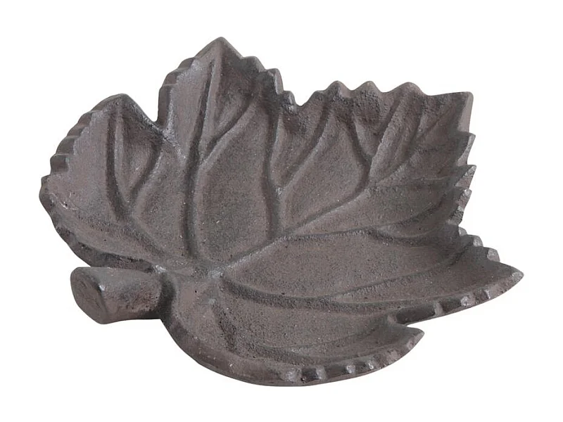 Mangeoire oiseau feuille en fonte