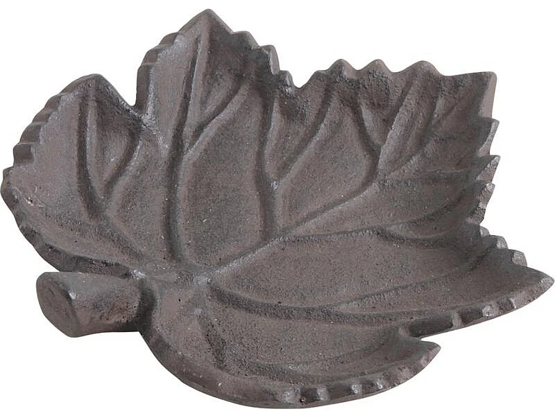 Mangeoire oiseau feuille en fonte