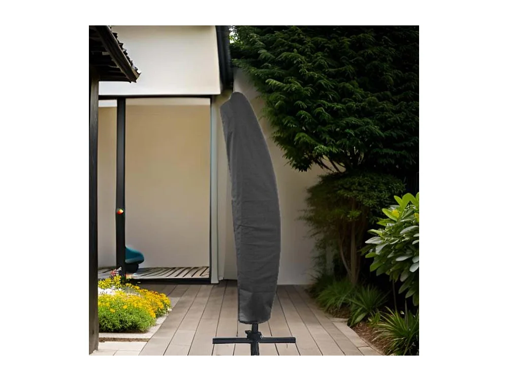 Housse parasol déporté polyester avec tuteur Pour parasol déporté D 3,5m ou 3x3m ou 3x4m