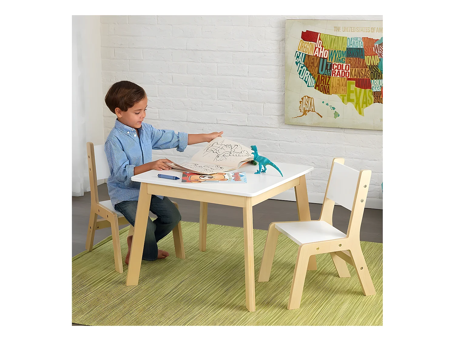 Mesa moderna + 2 sillas