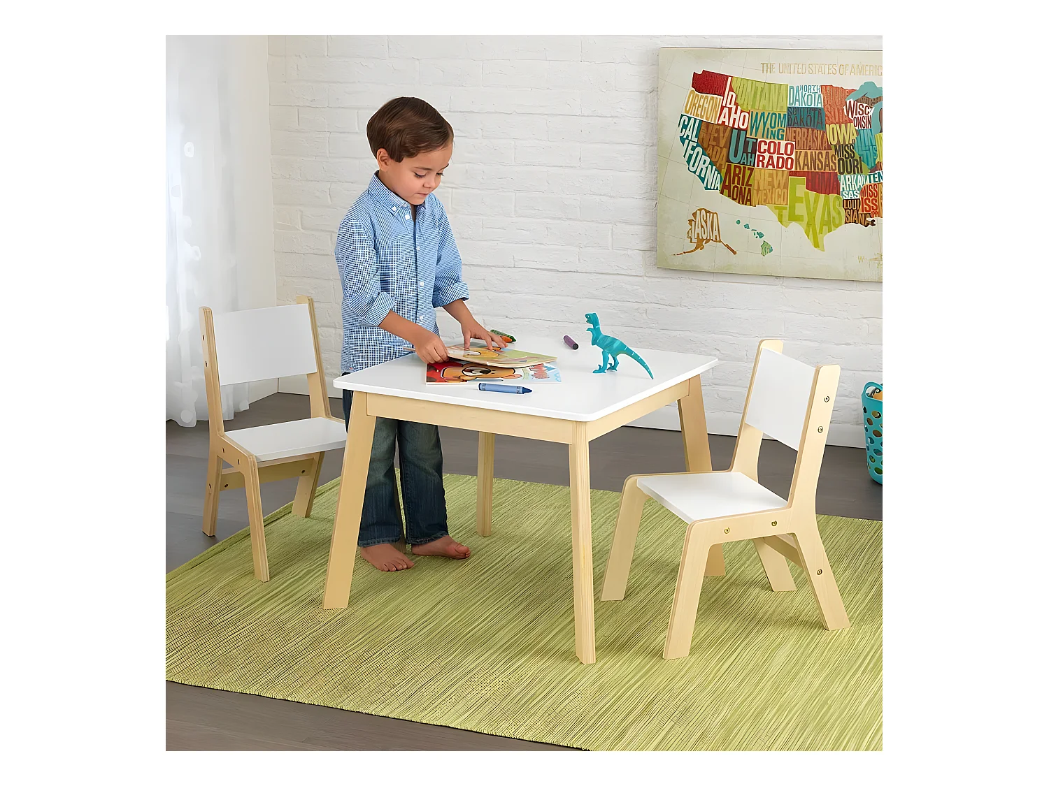 Mesa moderna + 2 sillas