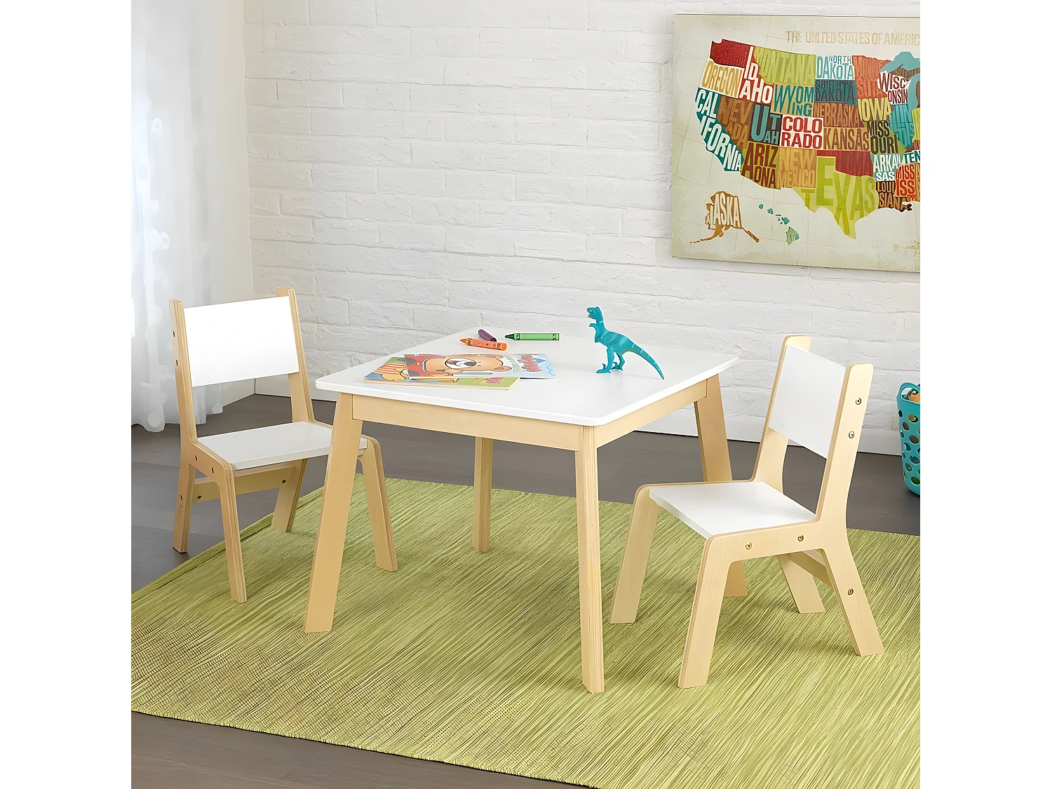 Mesa moderna + 2 sillas