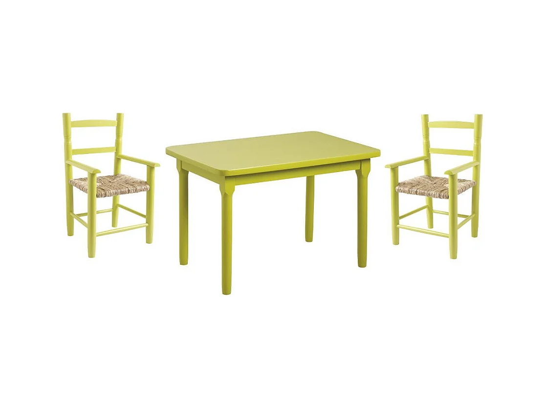 Salon enfant 1 table 2 fauteuils Anis