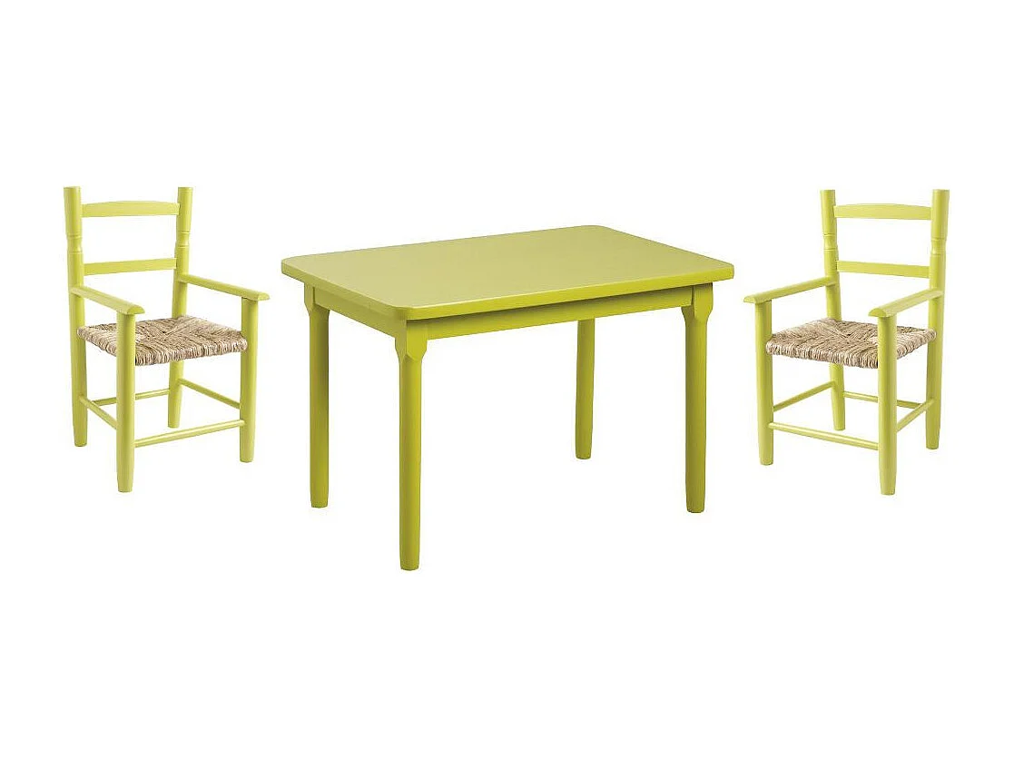Salon enfant 1 table 2 fauteuils Anis