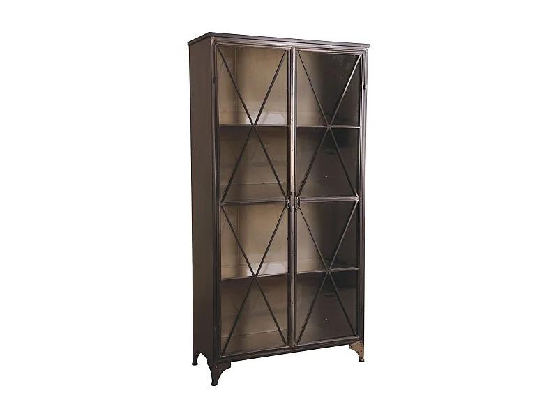 Armoire en métal et verre