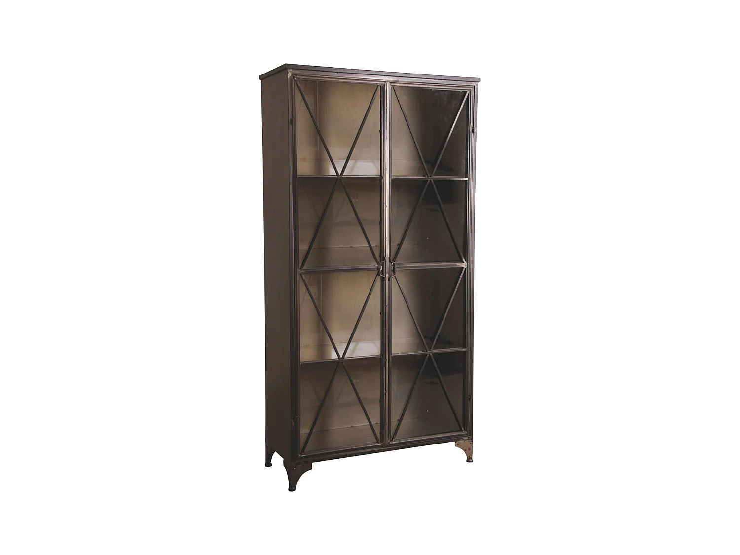 Armoire en métal et verre