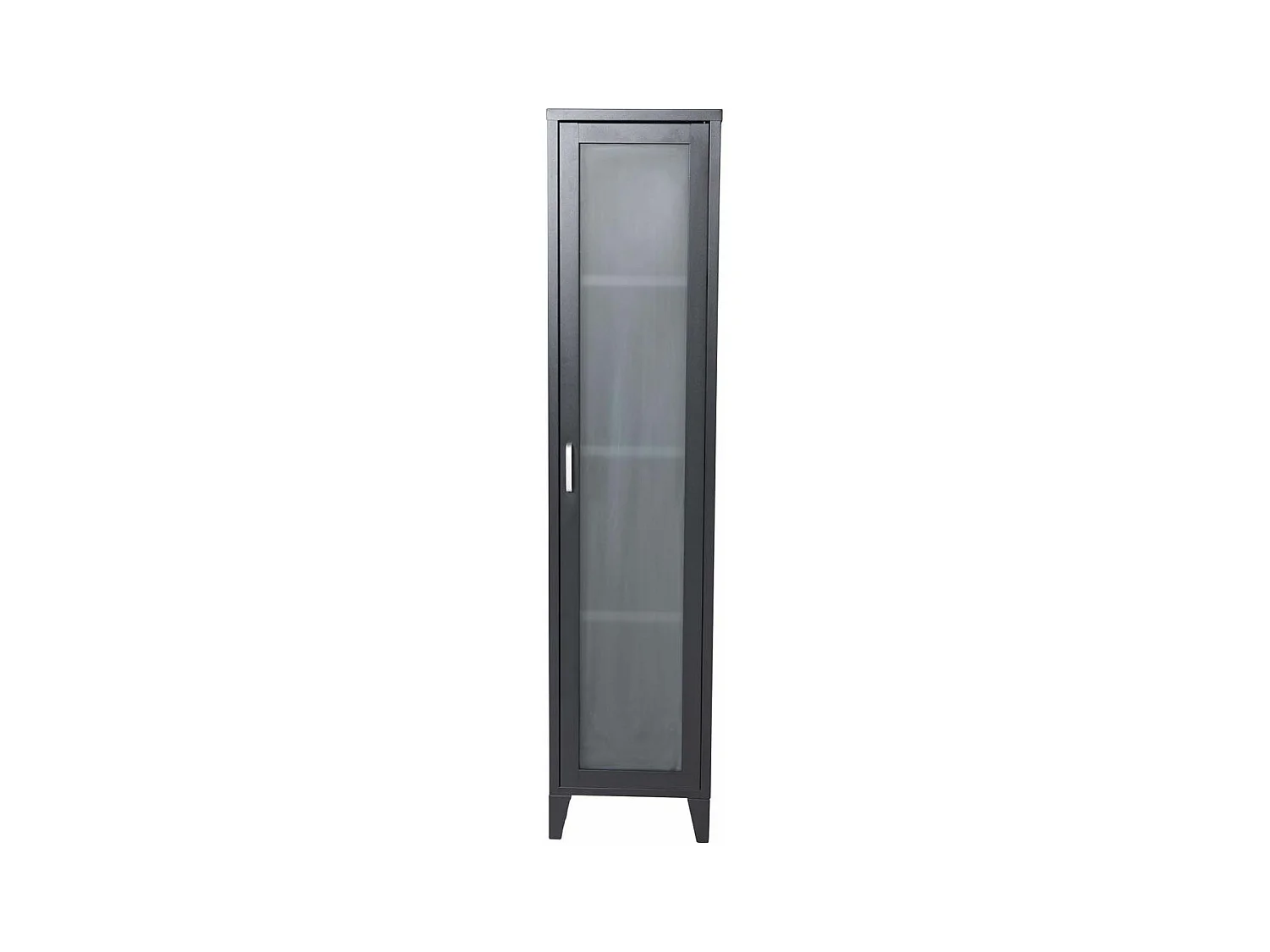 Vitrine Avec Porte Givrée "Acero" 150cm Noir