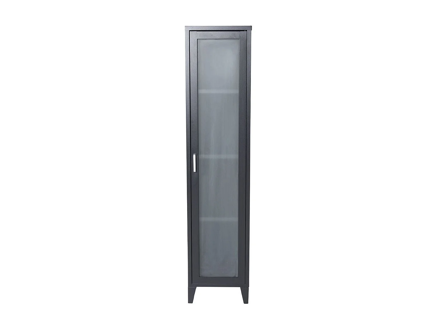 Vitrine Avec Porte Givrée "Acero" 150cm Noir