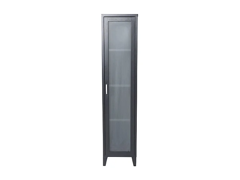 Vitrine Avec Porte Givrée "Acero" 150cm Noir