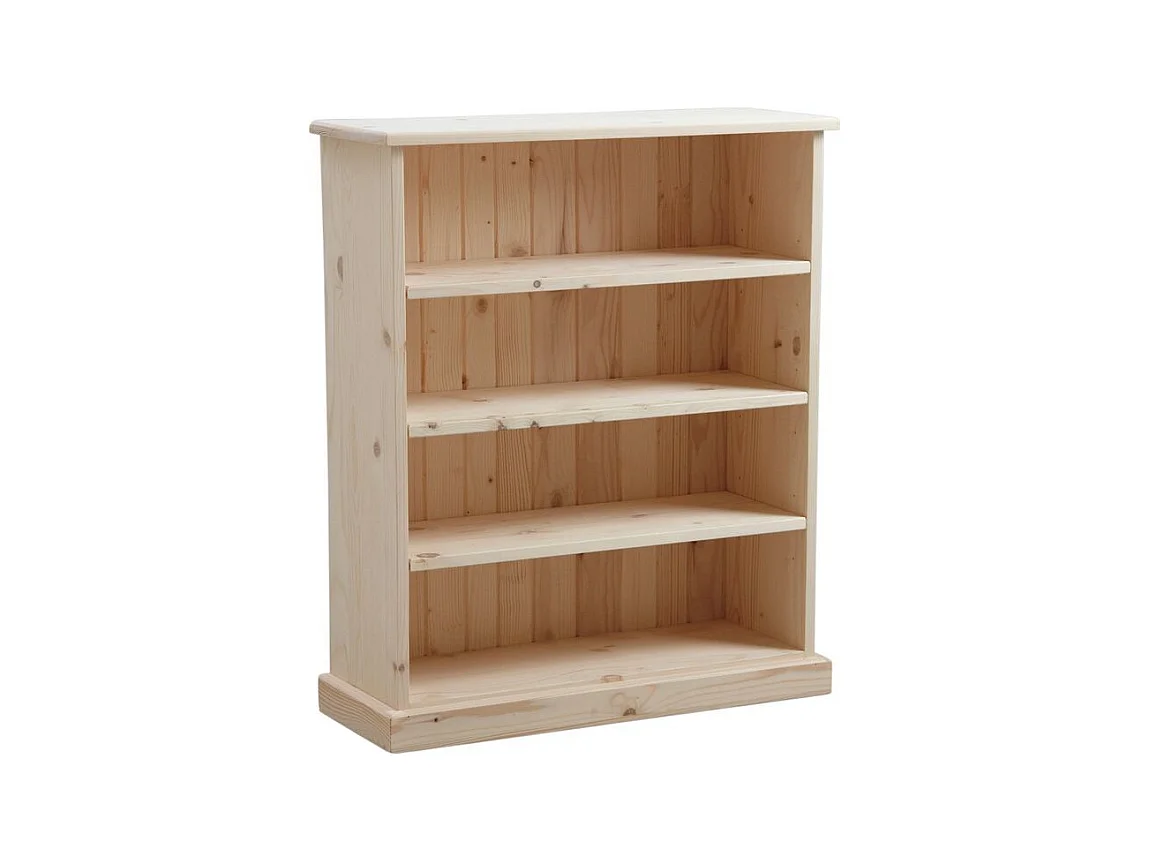 Meuble bibliothèque en épicéa brut