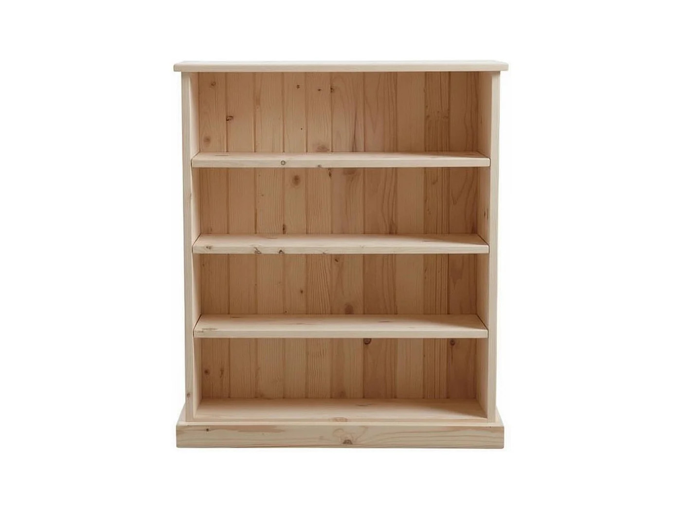 Meuble bibliothèque en épicéa brut