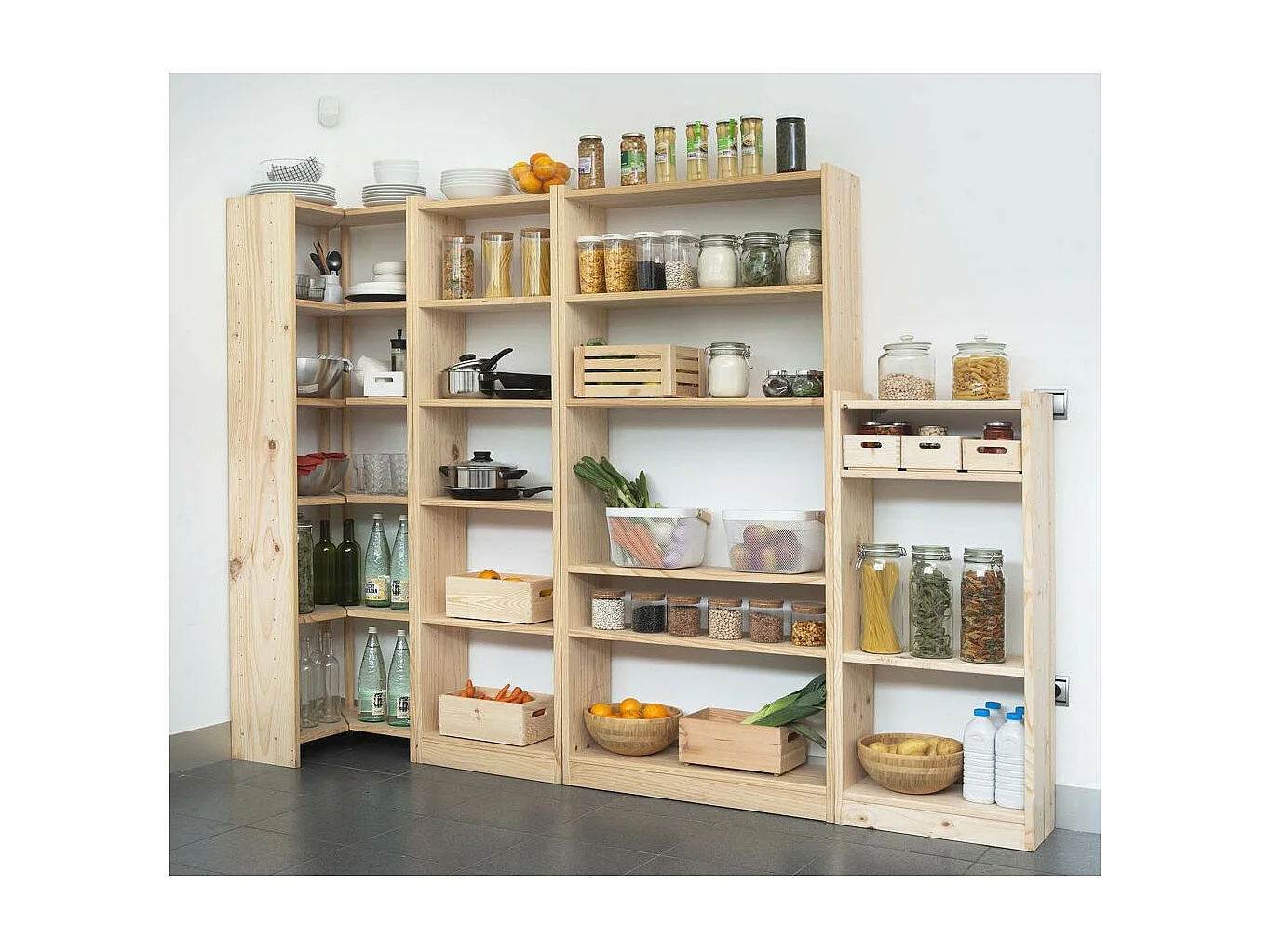 Colonne en pin Gala 4 tablettes