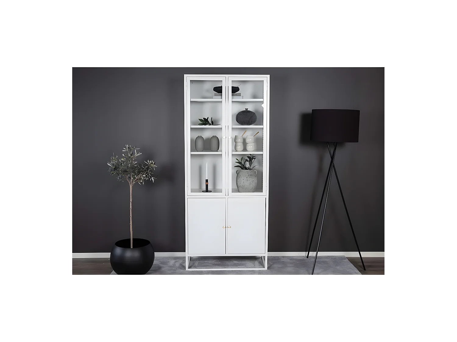 4-türiges Bücherregal aus Stahl Bakal