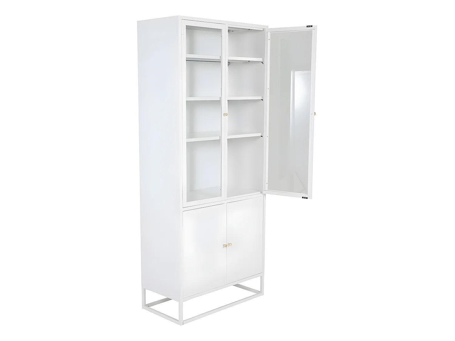 4-türiges Bücherregal aus Stahl Bakal