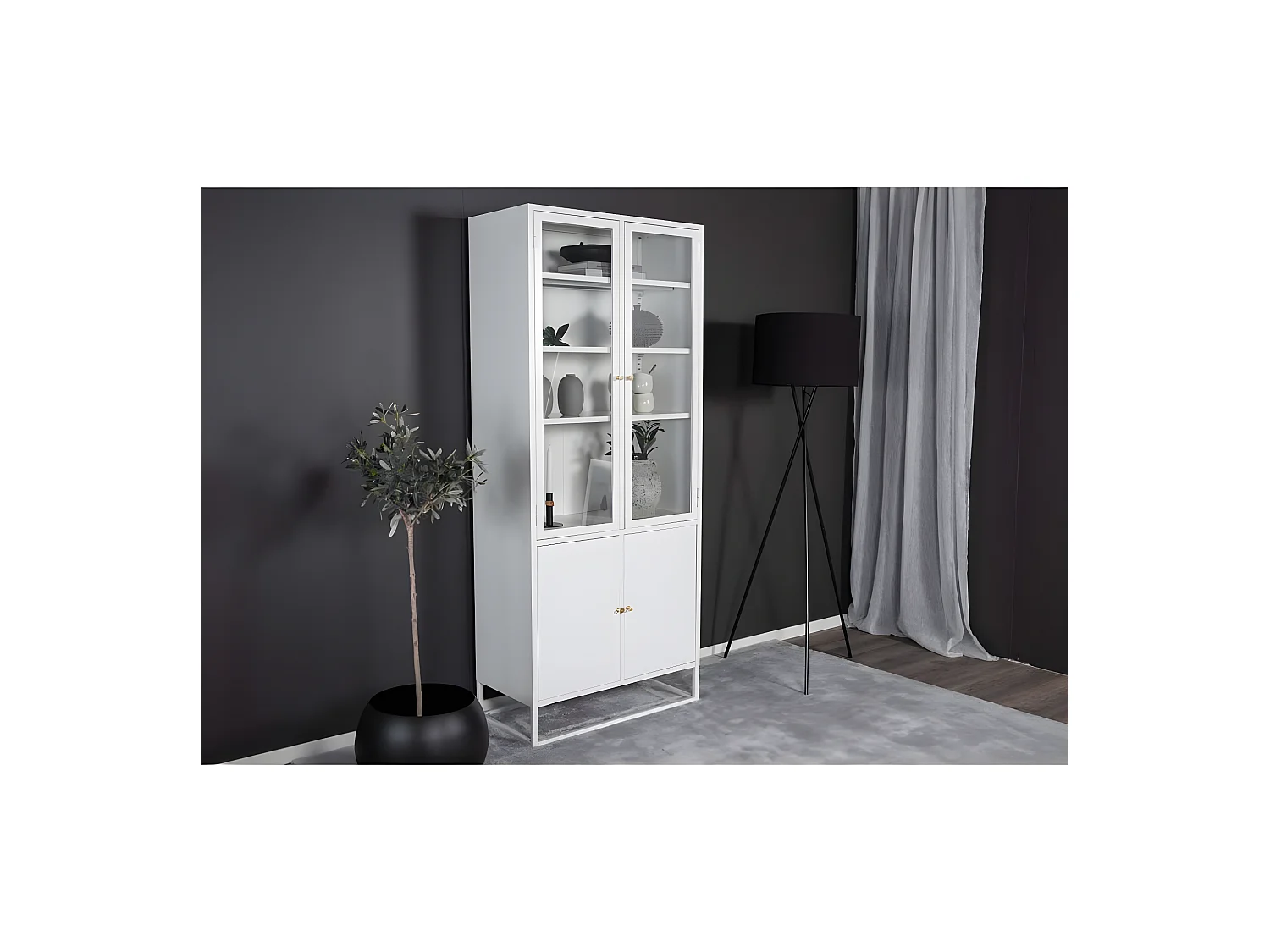 4-türiges Bücherregal aus Stahl Bakal