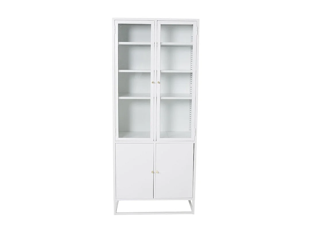 Vaisselier 4 Portes "Bakal" 190cm Blanc